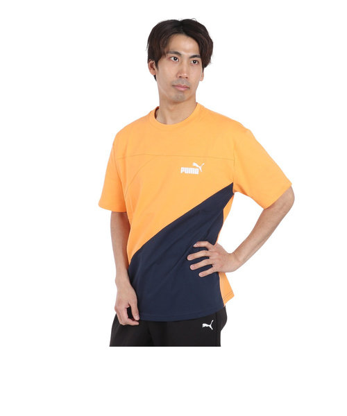 プーマ（PUMA）POWER MX 半袖カラーブロックTシャツ 681074 46 ORG