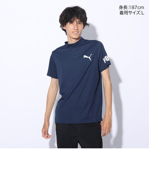 プーマ（PUMA）DRY PLUS 半袖モックネックTシャツ 525675 14 NVY