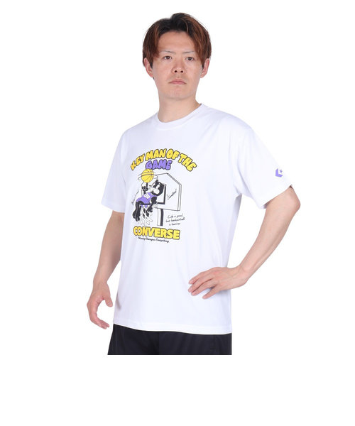 コンバース（CONVERSE）バスケットボールウェア プリントTシャツ CB241369-1100 速乾