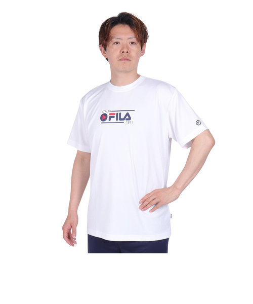 フィラ（FILA）テニスウェア プリント半袖Tシャツ FM6721-01 速乾