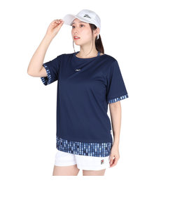 フィラ（FILA）テニスウェア レディース 総柄 フェイク半袖Tシャツ FL6842-20 速乾