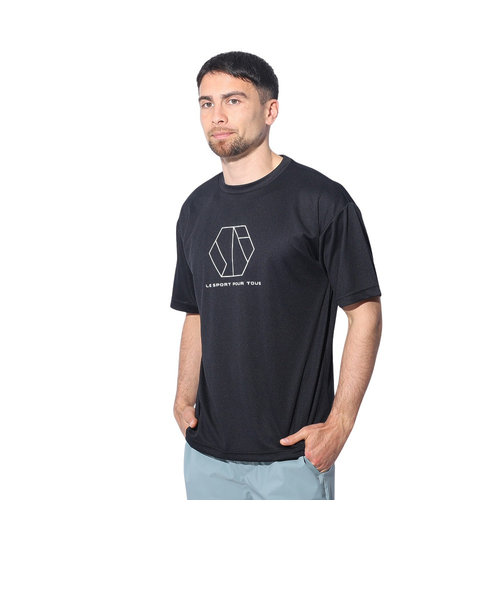 ドライプラスクール シャインブロック メッシュ 半袖Tシャツ CT4S0027-TR863-GRES BLK
