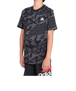 アディダス（adidas）エッセンシャルズ 総柄プリント 半袖Tシャツ KOS11-IQ4108