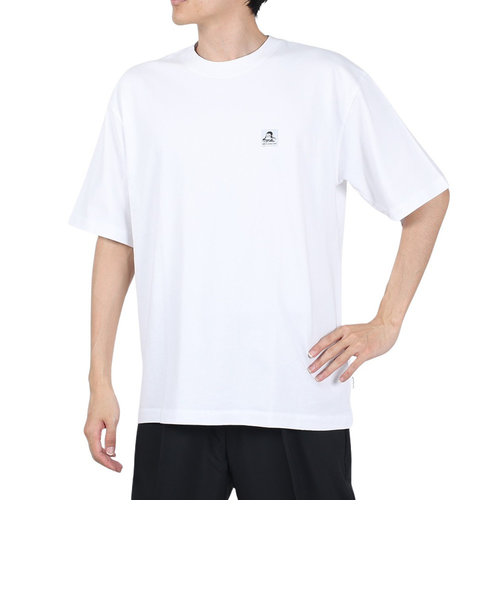 ベンデイビス（BEN DAVIS）Tシャツ 半袖 ブリーチ加工 ピスネーム ビッグTシャツ ワンポイント シンプル 白 ホワイト綿100% 24580003-…