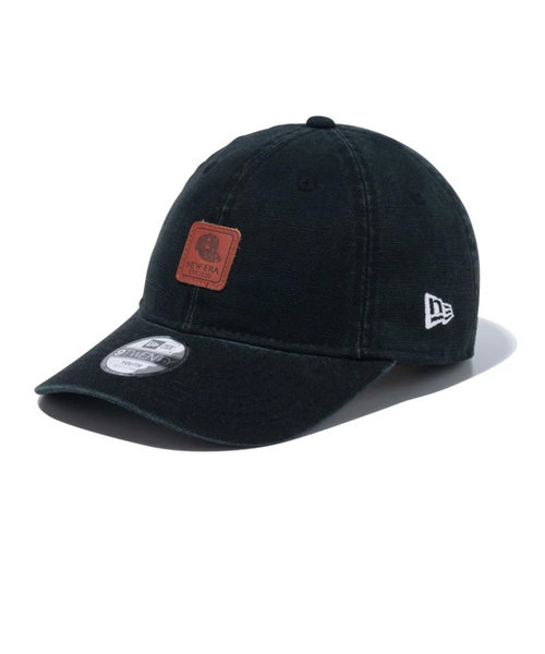 ニューエラ（NEW ERA）ユース 9TWENTY Leather Patch ダックキャンバス キャップ ブラック 14111931