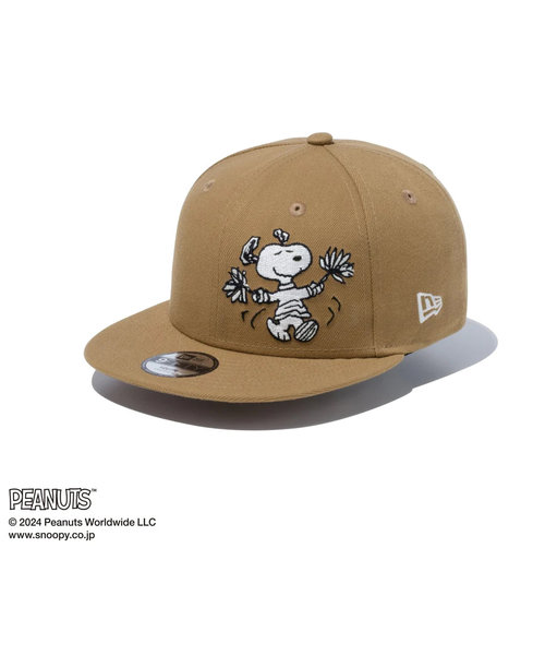 ニューエラ（NEW ERA）ユース 9FIFTY ピーナッツ スヌーピー キャップ カーキ 14124287