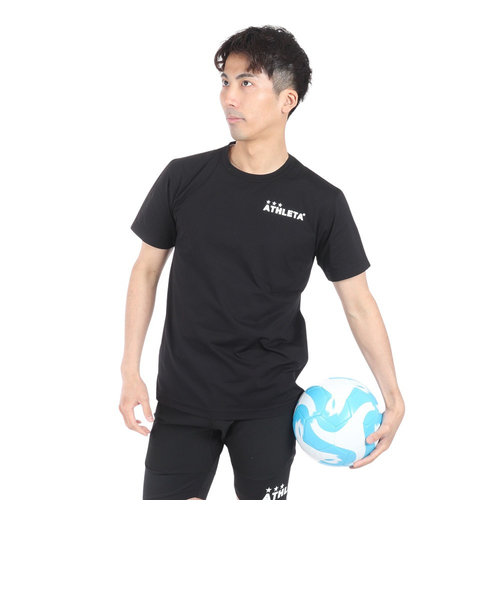 アスレタ（ATHLETA）サッカー フットサルウェア ロゴプラクティスTシャツ 18016 BLK 速乾