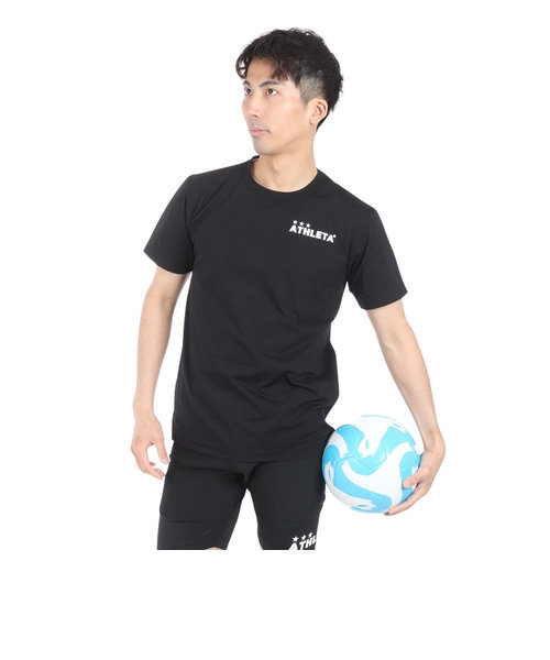 アスレタ（ATHLETA）サッカー フットサルウェア ロゴプラクティスTシャツ 18016 BLK 速乾 | Super Sports XEBIO  u0026mall店（スーパースポーツゼビオ）の通販 - u0026mall