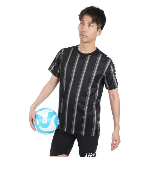 アスレタ（ATHLETA）サッカー フットサルウェア ストライププラクティスシャツ 2408 BLK