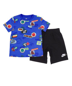 ナイキ（NIKE）ボーイズ NSW AOP FT SHORT 上下セット 86L693-023