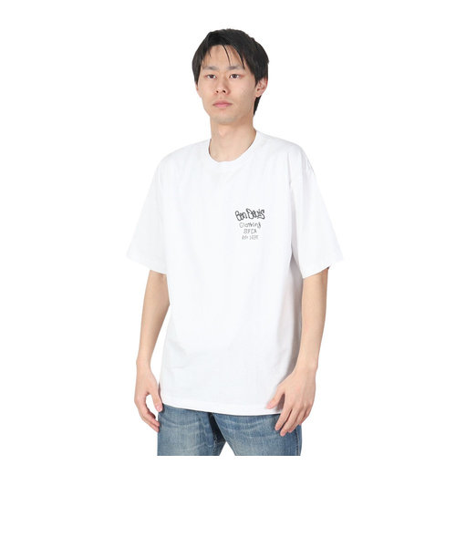 ベンデイビス（BEN DAVIS）ビンテージ加工 バックプリント Tシャツ 24580014-WHT