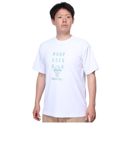 エックスティーエス（XTS）バスケットボールウェア ドライプラス HOOP GOES ON 半袖Tシャツ 751TS4ES0011WHT 速乾