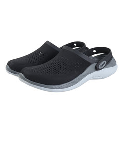 クロックス（crocs）スポーツサンダル ライトライド 360 クロッグ B/Grey ブラック グレー 206708-0DD 通気性 柔軟性 クッション性