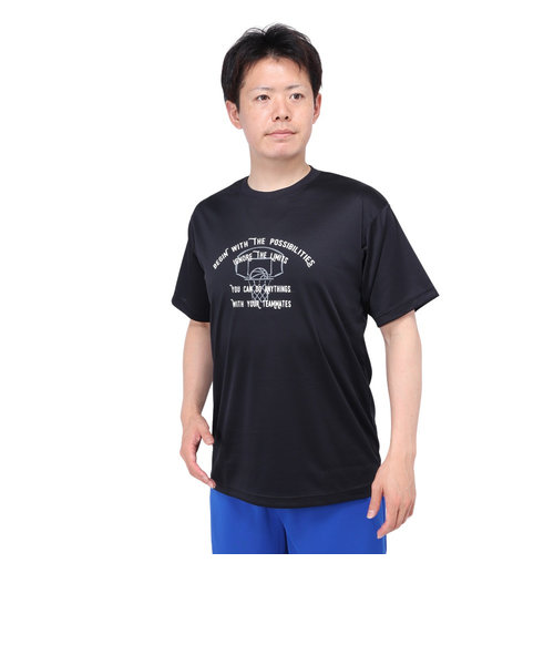 エックスティーエス（XTS）バスケットボールウェア ドライプラス BEGIN WITH THE 半袖Tシャツ 751TS4ES0010BLK 速乾