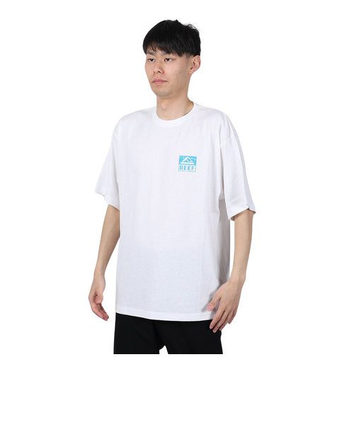 リーフ（REEF）スクエアロゴ半袖Tシャツ RFTEM2412-WT/BL