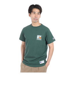 ラッセル（RUSSELL）16/-OE ワンポイント ロゴ 半袖Tシャツ RBM24S0013 DGRN