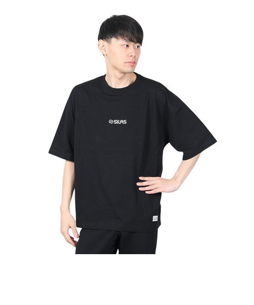 サイラス（SILAS）ベーシックロゴ ワイド 半袖Tシャツ 110242011014-BLACK