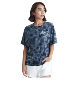 ロキシー（ROXY）タイダイ柄 PAPER MOON オーバーサイズ 半袖Tシャツ 24SURST242037BBK