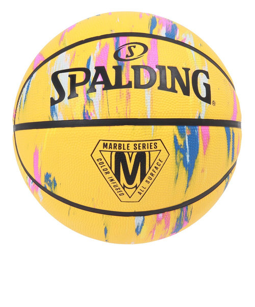 スポルディング（SPALDING）バスケットボール 6号球 マーブル イエロー ラバー 84-410Z