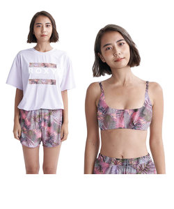 ロキシー（ROXY）水着 3点セット 半袖 ラッシュTシャツ付き SIMPLY BOTANICAL 24SPRSW241009TER