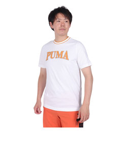 プーマ（PUMA）SQUAD ビッググラフィック 半袖Tシャツ 681250 02 WHT