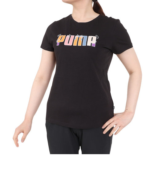 プーマ（PUMA）ESS+ ロゴ グラフィック Tシャツ 681231 01 BLK