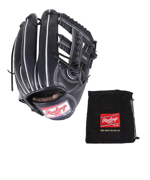 ローリングス（Rawlings）硬式用グラブ 内野手用 野球グローブ 一般 HOH プレミアム Vブラック GH4FHPN62-VB