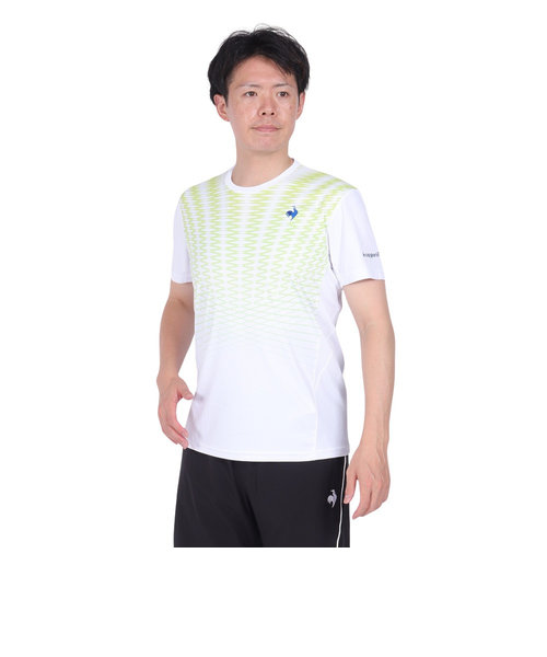 ルコックスポルティフ（lecoqsportif）テニスウェア グラフィックゲームシャツ LN4FHT11M WH00