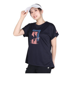 ルコックスポルティフ（lecoqsportif）テニスウェア レディース プラクティス 半袖Tシャツ LN4FHT51L NV00