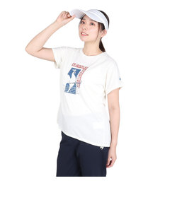 ルコックスポルティフ（lecoqsportif）テニスウェア レディース プラクティス 半袖Tシャツ LN4FHT51L WH01