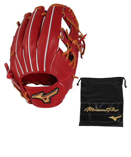 Mizuno Pro 軟式グローブ 赤