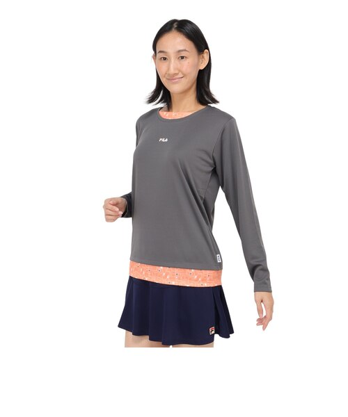 フィラ（FILA）テニスウェア ロングスリーブ フェイク Tシャツ FL7006 