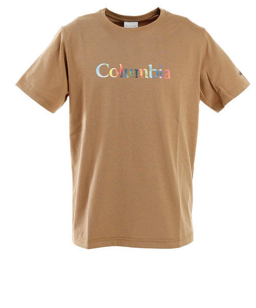 コロンビア Columbia 半袖tシャツ Gunnison Hill Pm0134 257 ベージュ 茶色 ブラウン ロゴt おしゃれ Victoria Surf Snow Mall店 ヴィクトリアサーフアンドスノー の通販 Mall