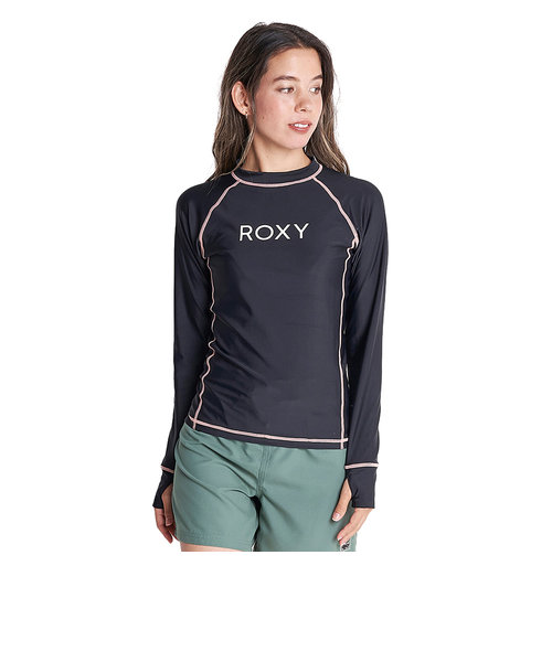ロキシー（ROXY）ラッシュガード 長袖 UVカット 紫外線対策 吸汗速乾 RASHIE RLY225055BLK ブラック