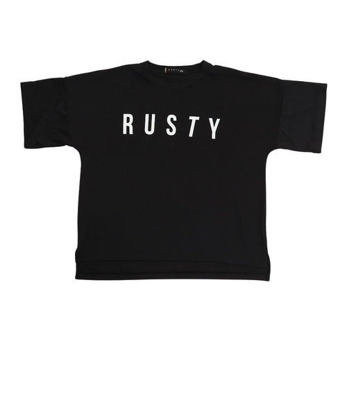 ラスティ（RUSTY）ラッシュガード 半袖 Tシャツ 子供 ジュニア 水陸両用 UVカット 紫外線対策 962460BLK 130 140 150 160