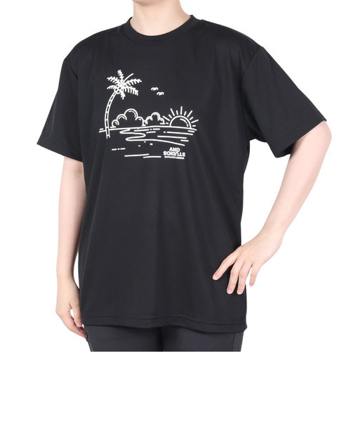 スコープ ドッグ 236（SCOPEDOG236）ラッシュガード BEACH CRUISER 半袖Tシャツ ASBCTS2W-BLK