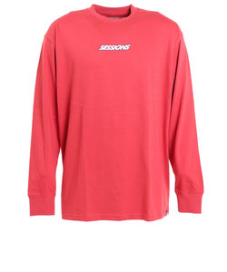 セッションズ（SESSIONS）90S ロゴ長袖Tシャツ 227189 RED