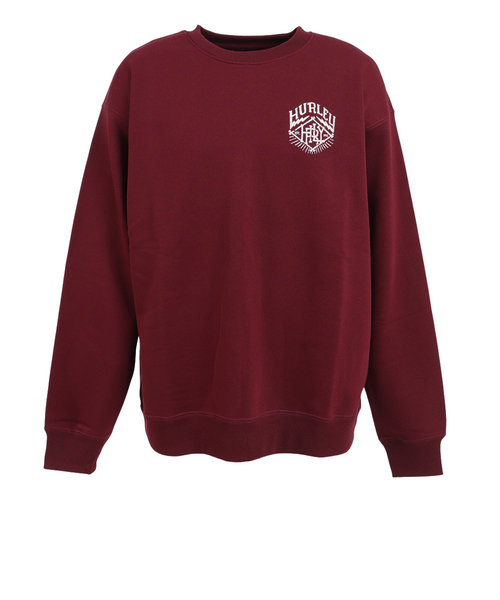 ハーレー（HURLEY）トレーナー レッド 赤 エンジ  HRLY BOLT SWEAT CREW MFL2200003-MAR