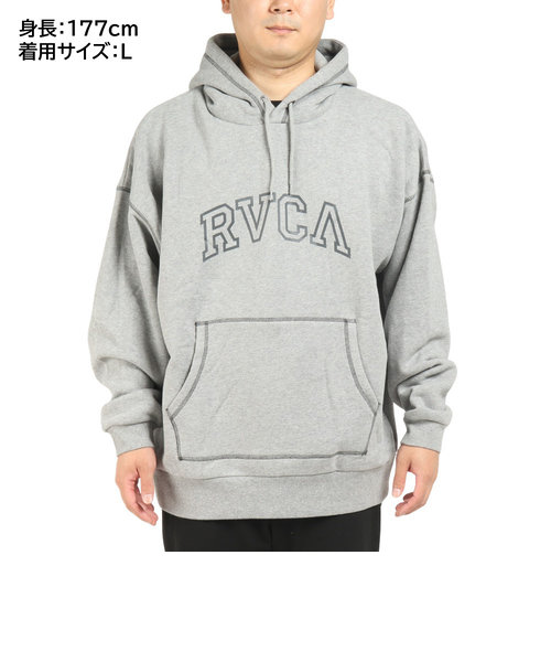 オリジナル 新品 RVCA/ルーカ バッグロゴパーカー ルーズシルエット 黒