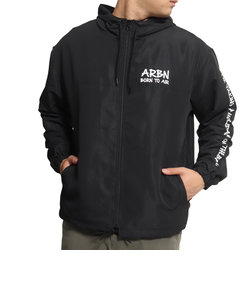 エアボーン（ARBN）フーディー コーチジャケット AB2022AWMAPP003BLK