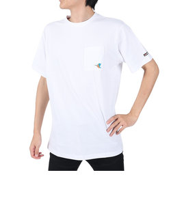 ボンファイア（Bonfire）Embroidery ポケット付き 半袖Tシャツ 50BNF3SCD2264 WHT ホワイト