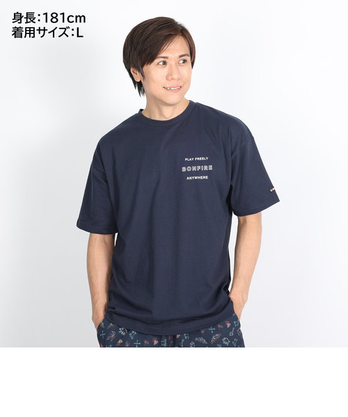 ボンファイア（Bonfire）Wave 半袖Tシャツ 50BNF3SCD2267 NVY ネイビー