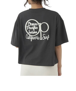 オーシャンパシフィック（Ocean Pacific）半袖Tシャツ レディース チェーン刺繍×フェルト UVカット 523507CGY