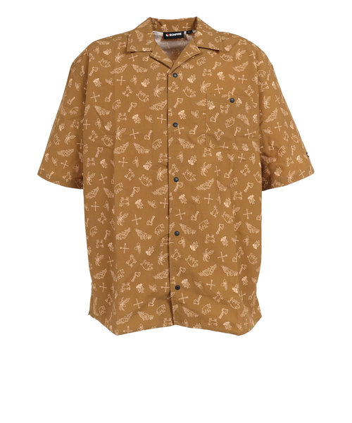 ボンファイア（Bonfire）カジュアルシャツ 半袖 オープンカラーシャツ 20BNF3SEG2280 CMLG ブラウン