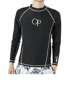 オーシャンパシフィック（Ocean Pacific）ラッシュガード 長袖 メンズ ブラック UVカット UPF50+ 紫外線対策 512480-BLK
