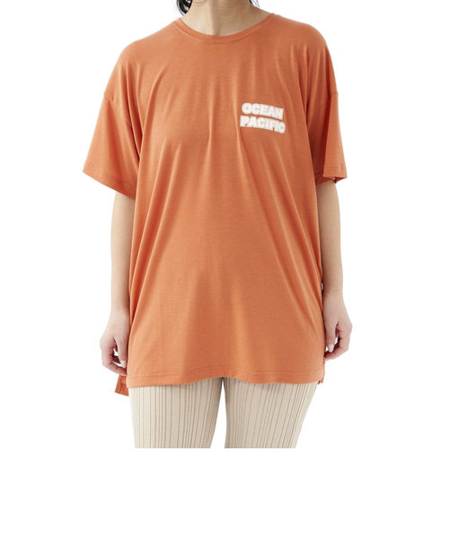 オーシャンパシフィック（Ocean Pacific）ラッシュガード 半袖 Tシャツ ハイブリット 水陸両用 体型カバー レッド 522495-RED