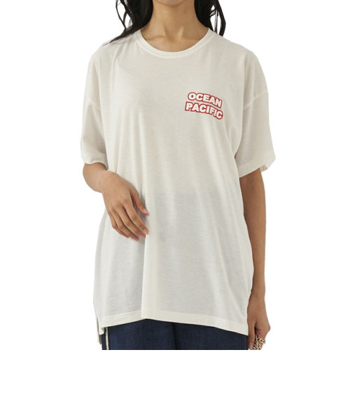 オーシャンパシフィック（Ocean Pacific）ラッシュガード 半袖 Tシャツ ハイブリット 水陸両用 体型カバー ホワイト 522495-WHT