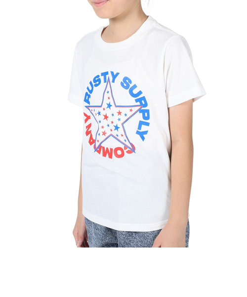 ラスティ（RUSTY）ラッシュガード 半袖 Tシャツ 子供 ジュニア UVカット UPF50+ 水陸両用 969460WHT 130 140 150