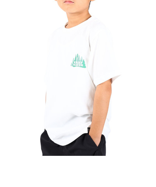 クリフメイヤー（KRIFF MAYER）ジュニア 半袖Tシャツ キャンプラビット半袖Tシャツ 2247827K-5:OFF ホワイト