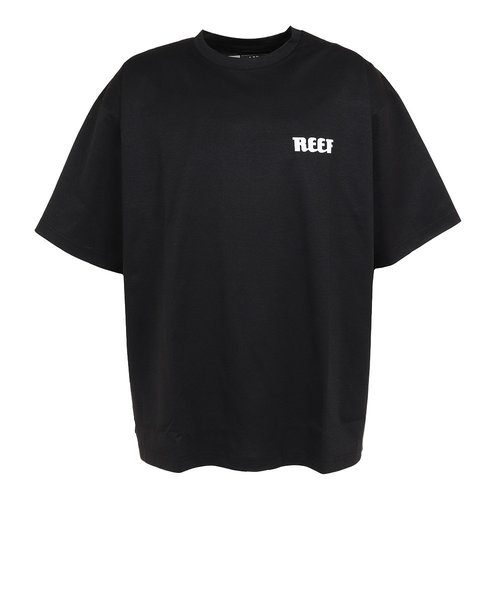 リーフ（REEF）ラッシュガード 半袖 Tシャツ UVカット 紫外線対策 ロゴ RFTEM2321 BLK Lサイズ